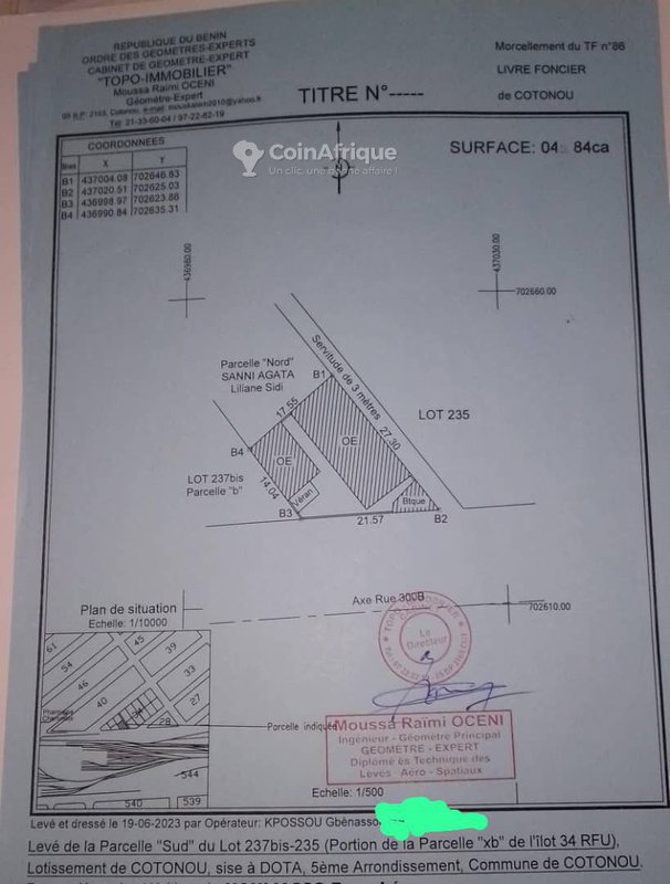 Terrain de 410 m²
