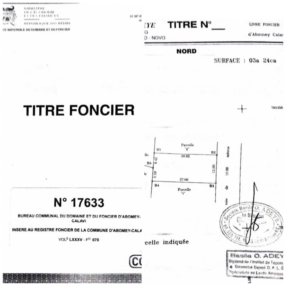 Parcelle disponible à Sèdégbé