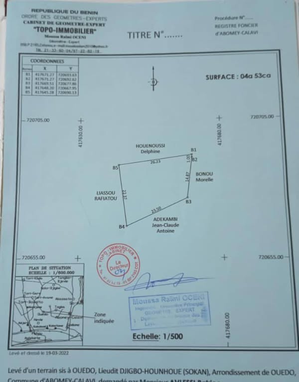 Parcelle de 456m² à Vendre