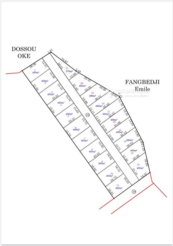 Terrain 400 m²