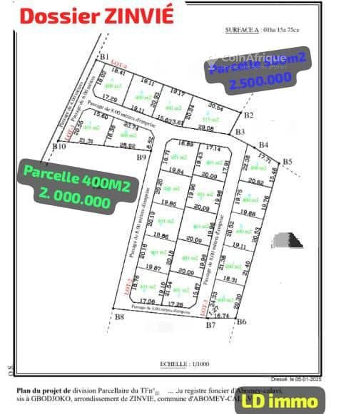 Terrain 500 m²