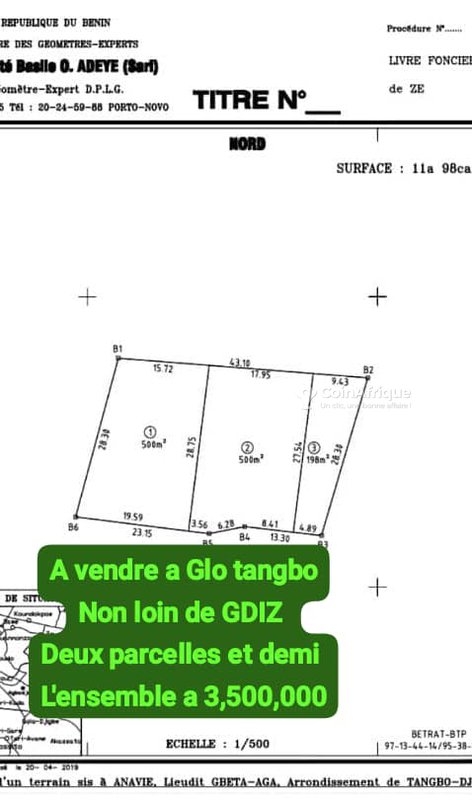 Terrain de 500 m²