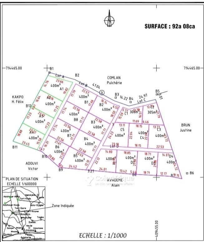 Terrain de 10 lots