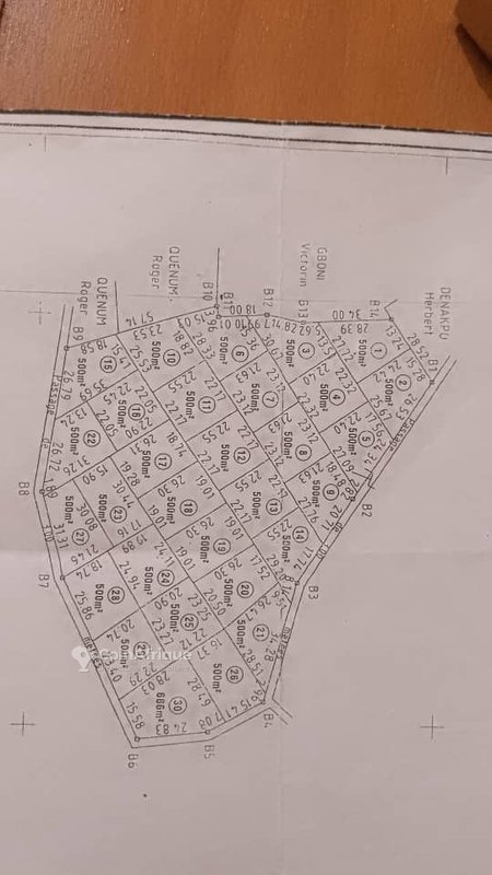 Parcelle 500 m²