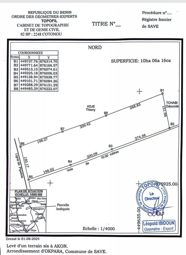 Terrain de 10 Hectares à Vendre