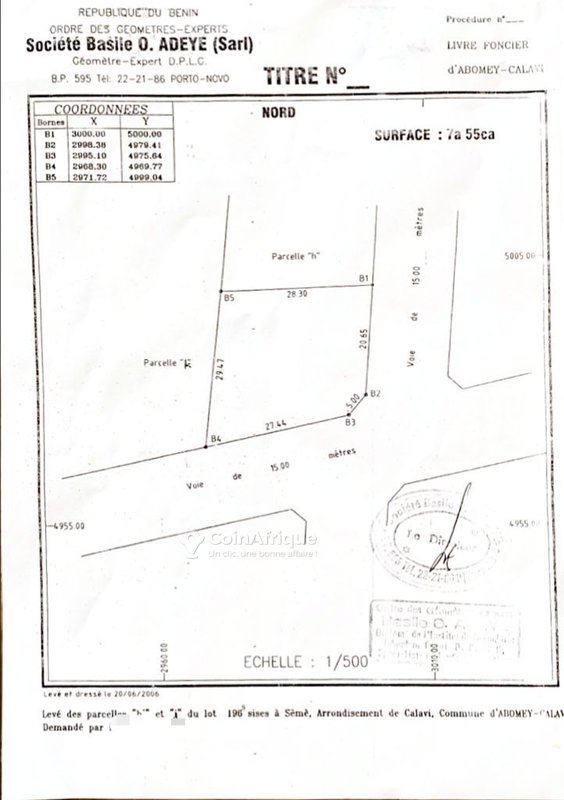 Terrain 755 m²