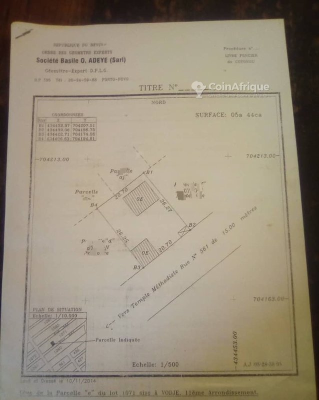 Terrain 544 m²