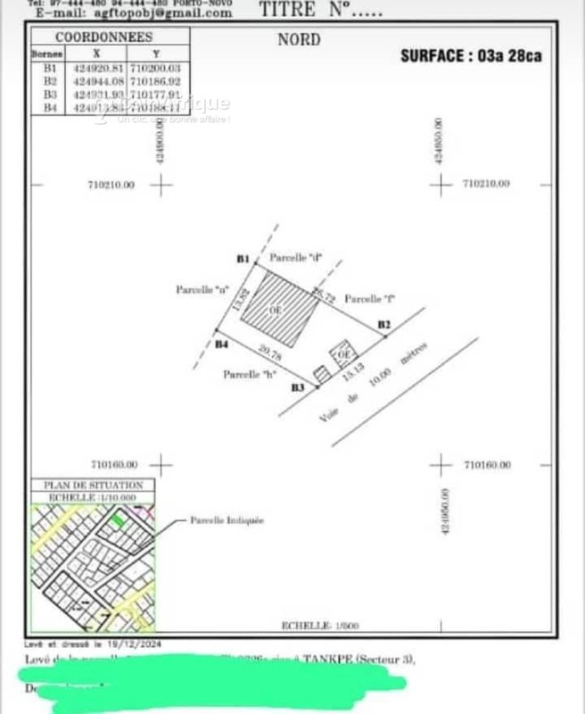 Terrain 328 m²