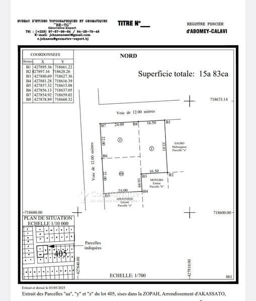 Terrains 1583 m²