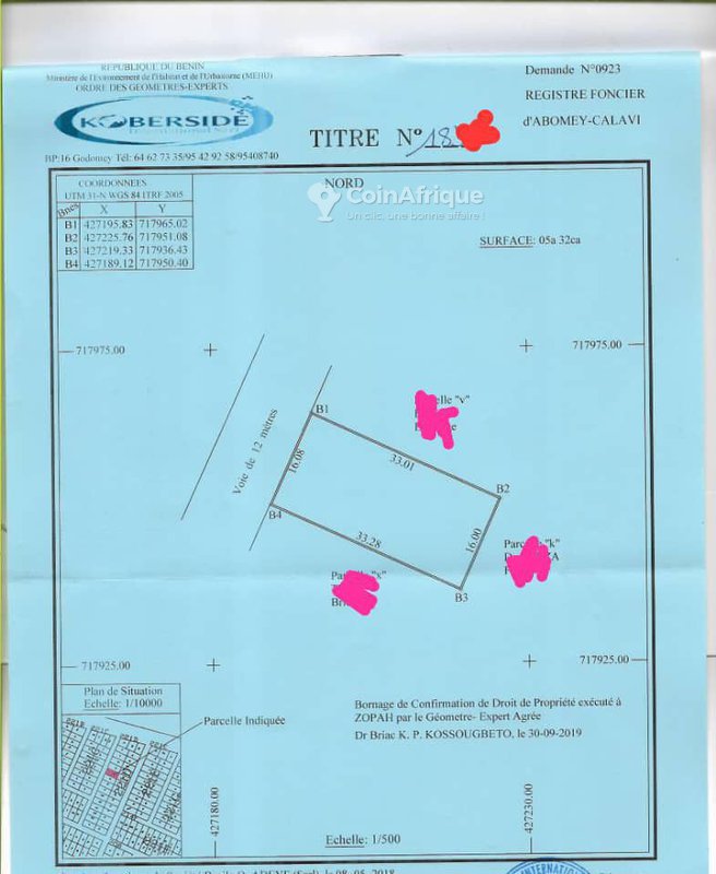 Terrain 532 m²