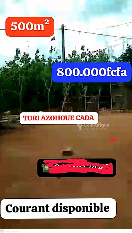 Terrain 500 m²