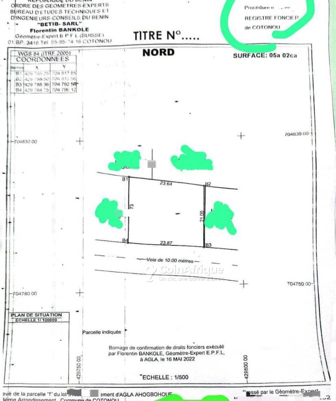 Terrains 502 m²