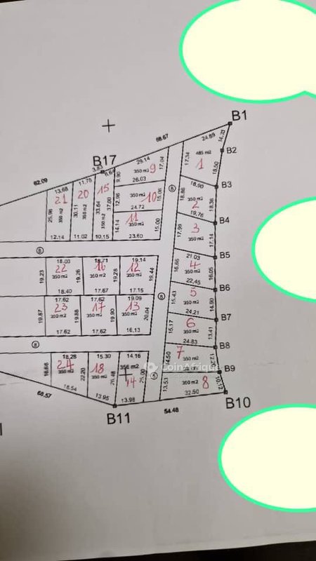 Terrain 350 m²
