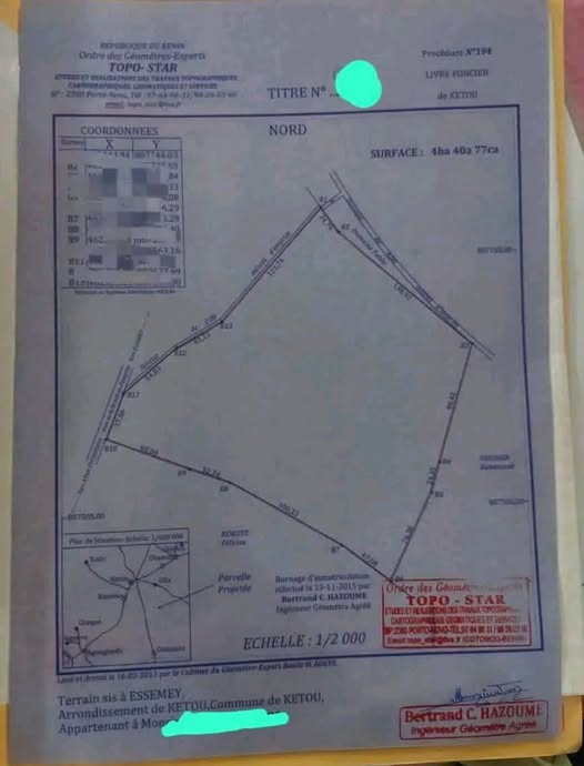 Grand domaine avec titre foncier
