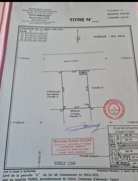 Parcelle Clôturée de 350 m² À Vendre