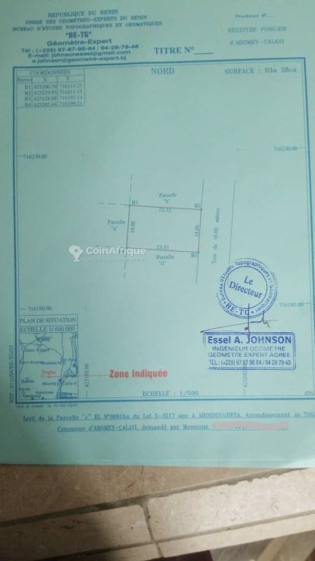 Terrain 328 m²