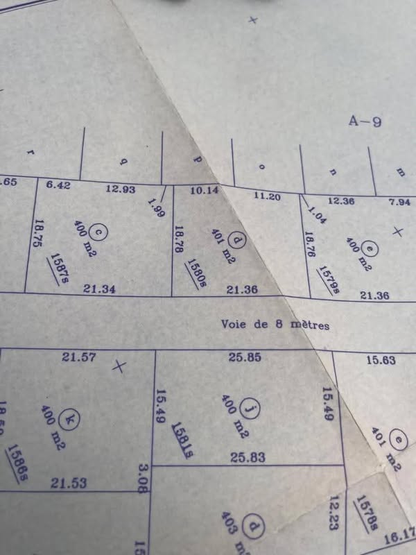 Parcelles Morcelées de 400m² à Vendre