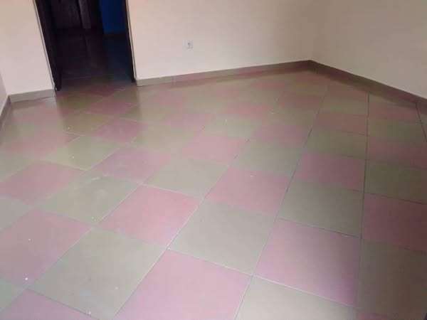 Chambre salon sanitaire dallée sans couloir, vaste et propre