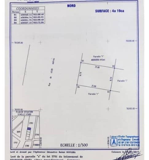 Parcelle de 419 m² à vendre