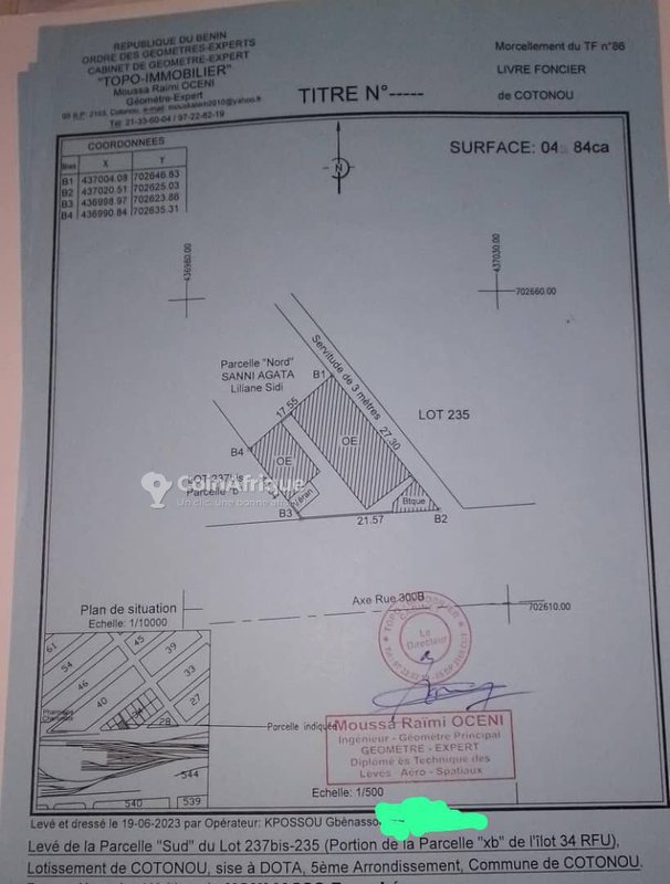 Terrain de 484 m²
