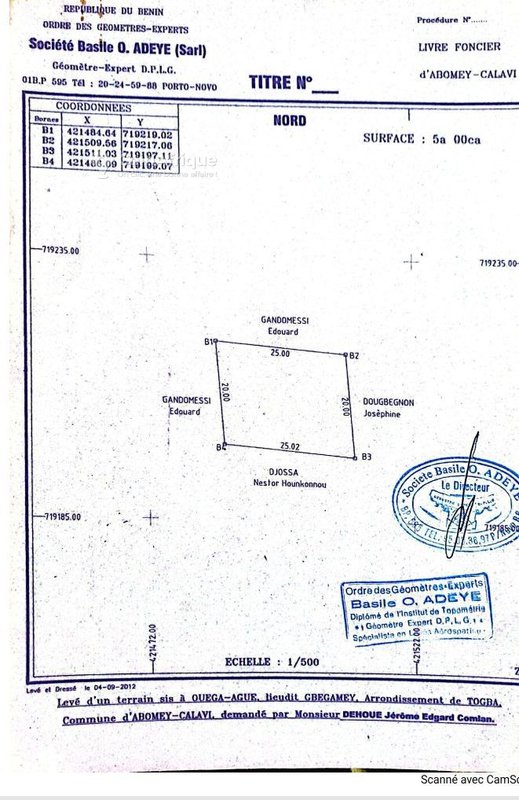 Terrain 500 m²
