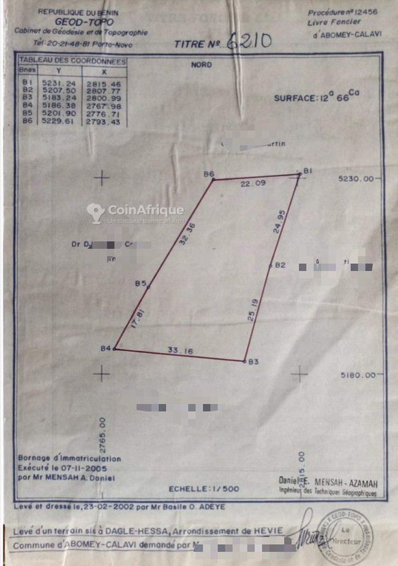 Parcelles 3 lots 1266 m²