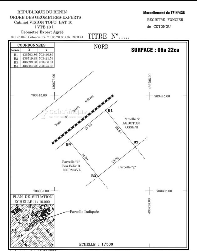 Terrain 622 m²
