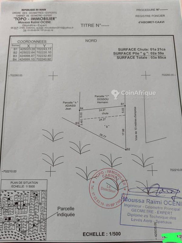 Terrain de 259 m²
